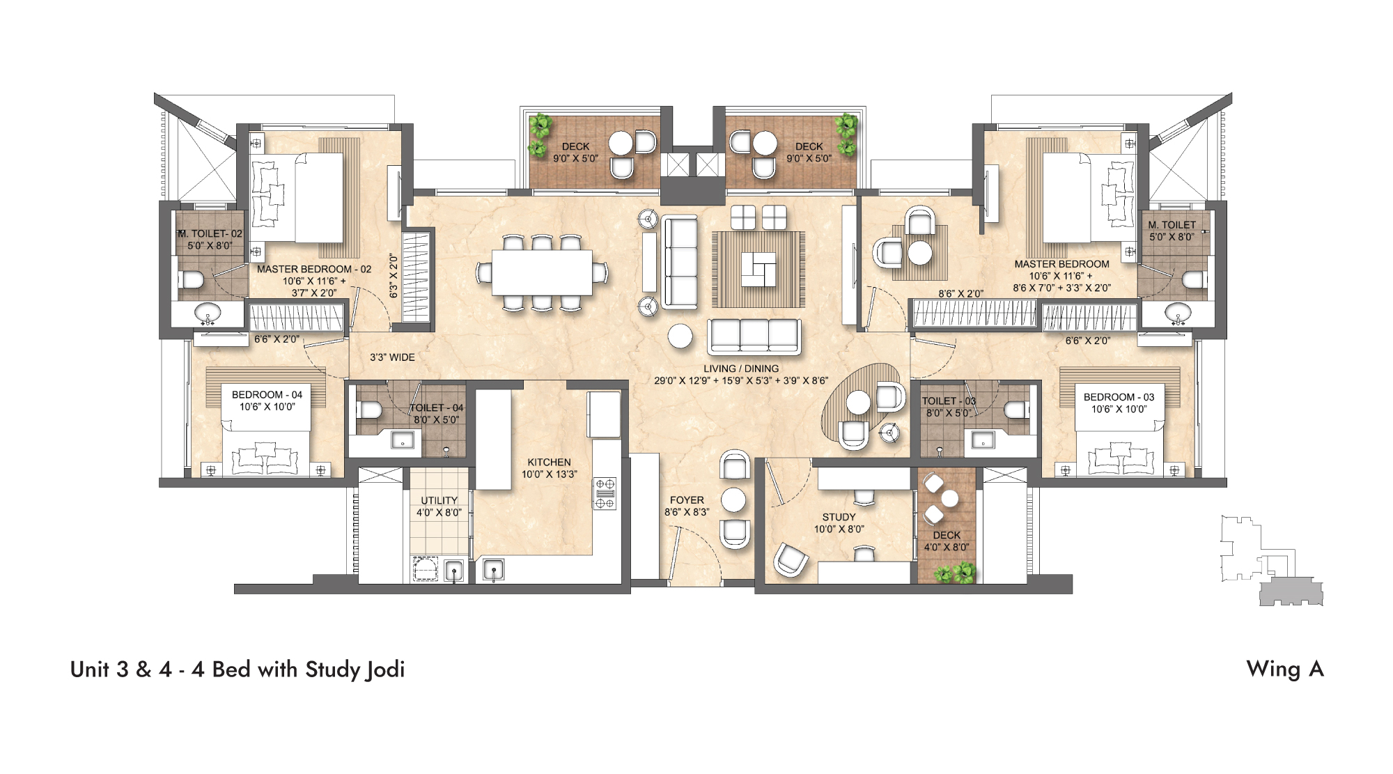 4 Bed with Study